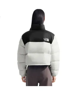 The North Face, The North Face 1996 Nuptse Short Women's High-Loft Goose down Jacket, ICON Trendy Brand 5GGE, Off-White/ROU, XL