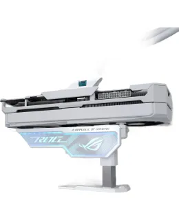 Soporte para tarjeta gráfica ASUS ROG XH01 Blanco Hercules para tarjeta gráfica 4090 / Aura Sync / Ajuste sin herramientas / Indicador horizontal magnético