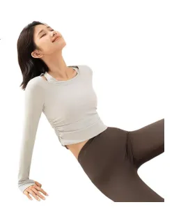 Top de Yoga 361° para Mujeres, Ropa de Fitness de Manga Larga 2024, Top de Pilates de Alta Gama para Mujeres de Otoño e Invierno