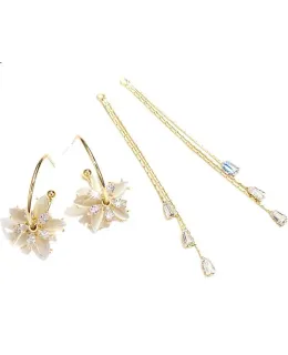Pendientes de Cascara de Flor Qlady para Mujeres