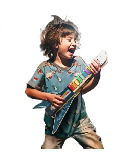 Taller de guitarra eléctrica Science Can para niños Regalo de vacaciones de educación temprana Instrumento musical Juguetes educativos para niños y niñas de 3 a 8 años, Caja de regalo de cumpleaños educativa