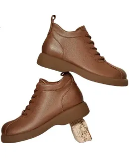 Botas para mujer TEENMIX, Botas Cortas Forradas de Forro, Botas Martin Versátiles de Suela Gruesa para Mujer, Zapatos de Moda para Mujer