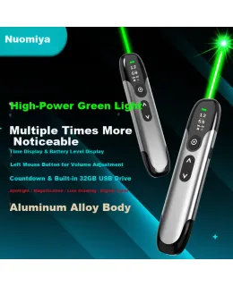 Linterna láser multifuncional de alta potencia Nomiya X11 con pantalla LED LCD y control remoto USB PPT