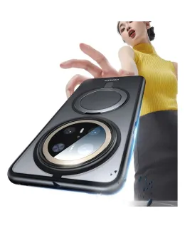 Carcasa de pie y soporte giratorio [360°] UGREEN Compatible con funda para teléfono Huawei Mate70 Pro, funda protectora Mate70 Pro+, funda magnética ultra delgada original con borde suave anti-caída, sin amarillamiento