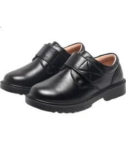 Zapatos Infantiles Aokang, Zapatos de Cuero para Niños de Estilo Nuevo 2025, Zapatos de Piel de Alta Calidad con Suela Blanda para Niños, Nuevos Zapatos Negros de Estilo Británico para Niños