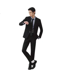 Pantalón de vestir masculino JD Original, pantalones casuales de vestir clásicos versátiles y de ajuste slim para negocios, resistentes a las arrugas
