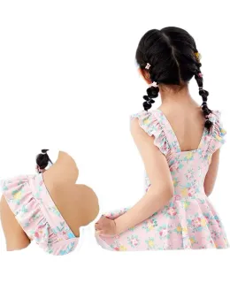 Bañador de una pieza para niñas LI-NING Princesa Lindo Estilo de traje de baño para niñas