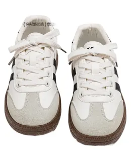 Zapatos Oficiales para Mujer Warrior 2025 Nueva Temporada de Otoño y Invierno Zapatos de Tabla para Mujer Zapatos Casuales Simples para Mujer Blanco Gris Negro Tamaño 35
