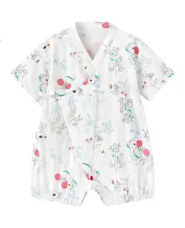 Ropa de bebé YEEHOO Verano Fibra de Bambú Transpirable Romper de Manga Corta para Niños y Niñas