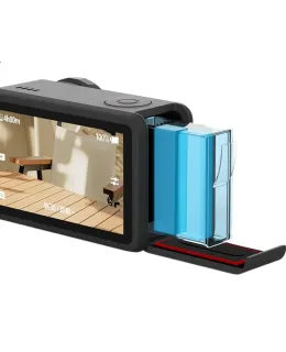Estuche de carga de batería compatible TELESIN para DJI Action 5 Pro/6, cargador Osmo Action 360, caja de almacenamiento de batería con tres puertos de carga simultáneos, compartimento para tarjetas