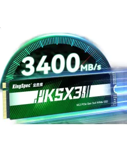 KingSpec (KingSpec) 512GB SSD, M.2 Interface, NVMe PCIe 3.0, Read Speed 3400MB/s, Compatible with Desktop And Laptop, AI PC Storage Accessory