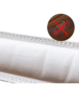 Cinturón de Piel Suave Laolazhixing para Mujeres, Cinturón de Apoyo Profesional para Pesas para Sentadillas y Deadlifts, Blanco, XS