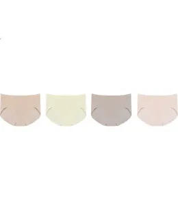 Uno's Member, 80 Modal Silk 10A Antibacteriano Ropa Interior Femenina, Paquete de 4, M