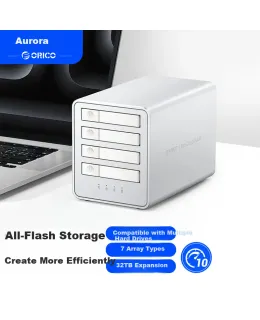 Caja de Disco Duro Magnética Full-Flash ORICO de Cuatro Bahías
