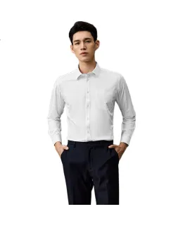 Camisa de manga larga HLA para hombres, camisa formal antibacteriana de negocios ligera de otoño para hombres, para el Año Nuevo Chino