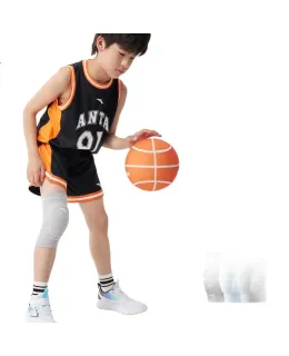 Almohadillas de rodilla deportivas para niños ANTA, protectores de rodilla sobre la rodilla anti-caída para baloncesto y running, equipo de protección de rodilla para fútbol para niños, gris XL