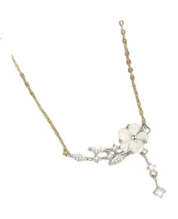 Collar de Camelia de Plata Esterlina MANHE S999 para Mujeres, Collar Pendiente de Estilo Nuevo 2026, Regalo de Cumpleaños para Novia