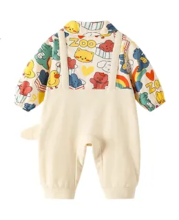 VOONLIE Ropa de Bebé Conjunto de Otoño Traje de Bebé Varón Romper Full Moon Cien Días Super Lindo Adorable Mono de Exterior Primavera y Otoño
