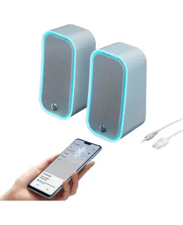 Altavoz HP (HP) 6004C Bluetooth de escritorio con cable y Altavoz multimedia para laptop universal blanco