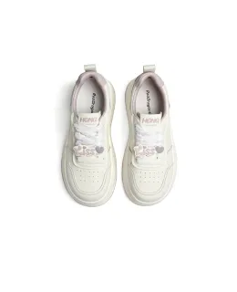 Zapatos Deportivos de Plataforma de Suela Gruesa para Mujer de Moda Casual Rojo WTB35009 Beige/Púrpura Tamaño 36