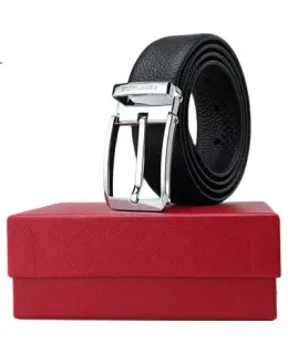 Correa de moda de cuero de grano superior CROCODILE para hombres, hebilla de pin informal juvenil para cintura, regalo de cumpleaños para hombres T2851