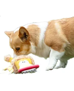 Juguete de Perro GiGwi Pull Ring, Cordón de Tirón, Juguete de Goma de Peluche, Juguete Mordedor Duradero, Juguete para Mascotas con Sonido