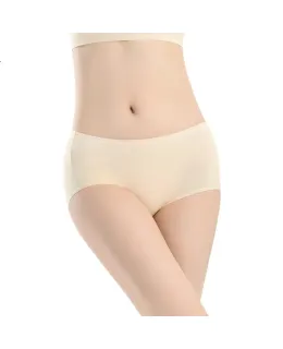 Calzoncillos de mujer Skechers 7A antibacterianos suaves sin costuras de cintura alta de color sólido sexy