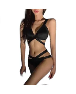 Biquini DK para Mulheres Novo, Biquini Triângulo Sexy, Maiô de Estilo Coreano Emagrecedor Push-Up de Duas Peças, Roupa de Primavera Quente, M
