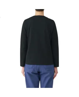 Camiseta de Manga Larga de Punto Simple para Mujer MUJI