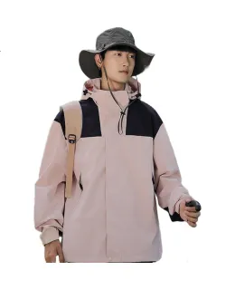 Chaqueta ROMON Tres en Uno para Hombre y Mujer, Abrigo de Par para Exteriores, Verde Militar de Capa Única, 3XL
