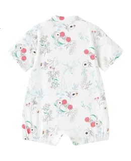 Ropa de bebé YEEHOO de verano de fibra de bambú transpirable One Romper Bodysuit de manga corta para niños y niñas