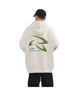 PCLP Sudadera con Capucha Bordada Toalla de Frisbee Hombre Tendencia Nacional Americana Vintage Primavera Otoño Suave Sudadera de Pareja Marrón XL