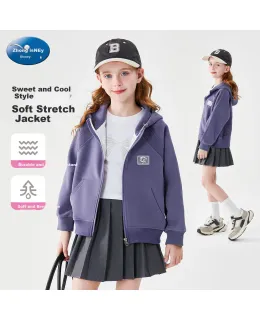 Chaqueta con Capucha Disney Zootopia para Niñas Primavera Ropa Deportiva Moda Púrpura Vaho Tamaño 130