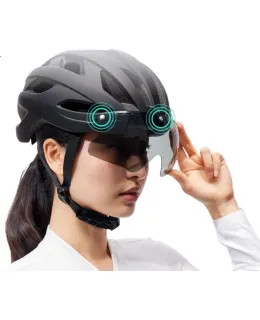 Casco de Ciclismo Keep para Commuting, Mountain Biking, Road Cycling, Gafas Magnéticas Respirables Unisex Moldeadas en Una Sola Pieza, Blanco Energético M