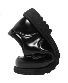 Zapatos de cuero para niños Aokang, nuevo estilo primavera 2026, zapatos de rendimiento de suela suave para niños, zapatillas negras, calzado de estilo británico para niños