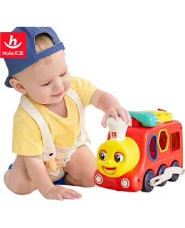 JUGUETE DE TREMÓN ELÉCTRICO DE EDUCACIÓN TEMPRANA DE HUILE TOYS PARA BEBÉS DE 1-3 AÑOS, COCHE DE JUGUETE PARA BEBÉS, REGALO DE CUMPLEAÑOS PARA CHICOS Y CHICAS