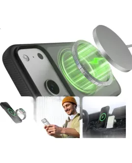 Funda para teléfono Apple Air BELKIN iPhone Air Funda magnética de cobertura completa semitransparente de color arena