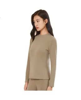 Calzas térmicas Agentmuse para mujeres y hombres, Camisa de capa base de retención de calor de lana de otoño invierno