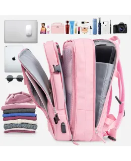Mochila de viaje para mujer VICTORIATOURIST de gran capacidad con portaordenador portátil de 15,6 pulgadas, bolsa de ordenador expandible de negocios