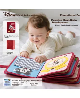 Libro de tela educativo silencioso Disney Baby Suave para el desarrollo cognitivo y educativo de los niños de 1 año