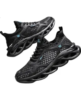 Sandalias para hombre Huili, Zapatillas de verano 2026 para hombre, Zapatos de caminar casual transpirables de malla, Negro, Tamaño 39