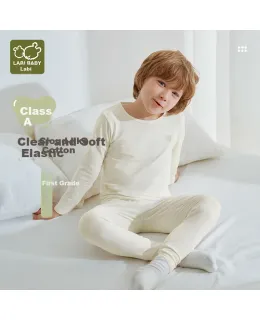Juego de ropa interior de manga larga Labi Kids Homewear Primavera Verano para niños y niñas