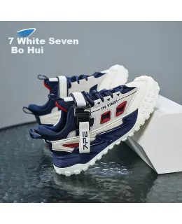 Zapatillas de Niño 7-PE 2026 Primavera Nueva Deportivas de Malla Transpirables para Niños Calzado Deportivo de Suela Blanda con Hebilla Magnética Zapatillas de Running para Niños