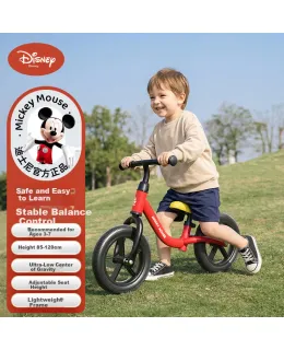 Bicicleta de Equilibrio para Niños de Disney 12-pulgadas Scooter de Paseo para Niños de 1-3-6 Años Regalo de Cumpleaños