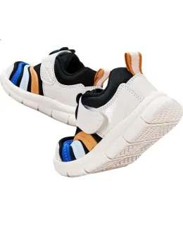 Zapatos para bebé BOBDOG para niños pequeños, zapatos de bebé, zapatos funcionales de primavera Caterpillar para niños, Negro/nube blanca/azul, talla 19