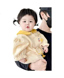 Ropa de bebé Youqi para niños y niñas, conjunto de manga larga de otoño, mono de inicio de otoño para bebé, adorable y elegante traje para gatear