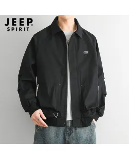 JEEP SPIRIT Chaqueta de Otoño para Hombre Casual Cárdigan para Hombre Abrigo Exterior Versátil para Hombre