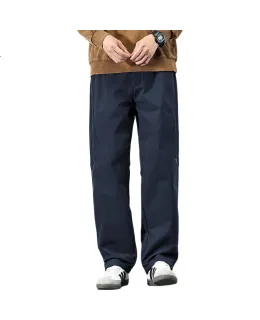 Pantalones Casual JEEP para Hombres, Pantalones Cargo Largos de Primavera y Verano, Pantalones Deportivos de Pierna Recta para Hombres, Azul Marino, 3XL