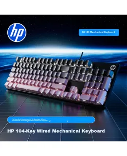 Teclado Mecánico HP GK100 Cableado Retroiluminado 104-Teclas Tamaño Completo Gaming Oficina Ergonómico Periférico