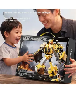 Juguetes Robóticos Transformables Magnéticos AoZhiJia para Niños de 3-6-10 Años, Transformador Mecánico Ensamblado, Regalo del Día de los Niños